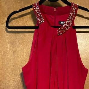SLNY Red with beading Dress
